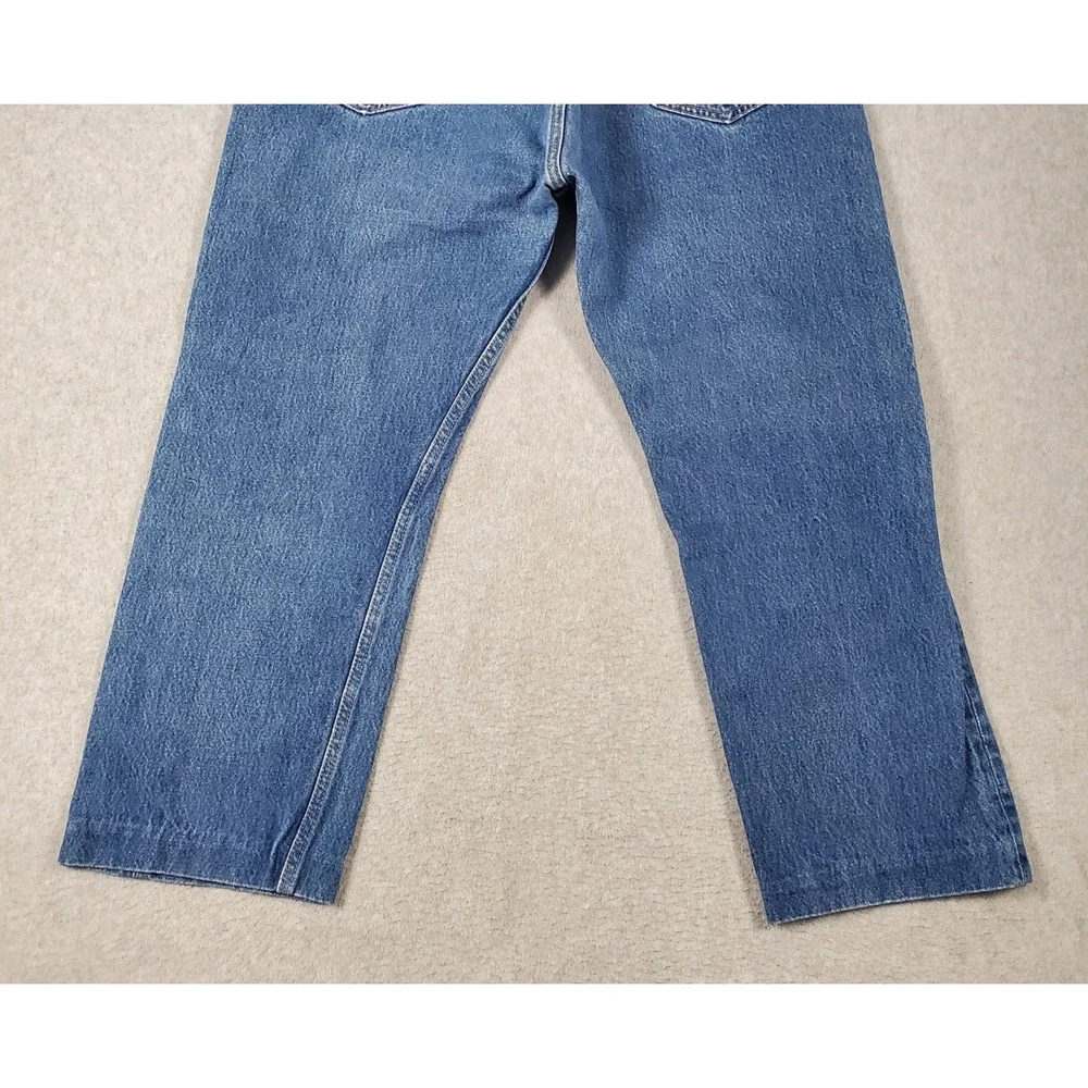 Vintage Levis 501 Jeans FITS 34X25 tag 38x34 Blue Denim Button Fly 90s *Hemmed